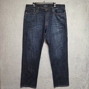 Lucky Brand Jeans Men's 38x32 Blue 363 Vintage Straight Mid Rise Stretch Denim